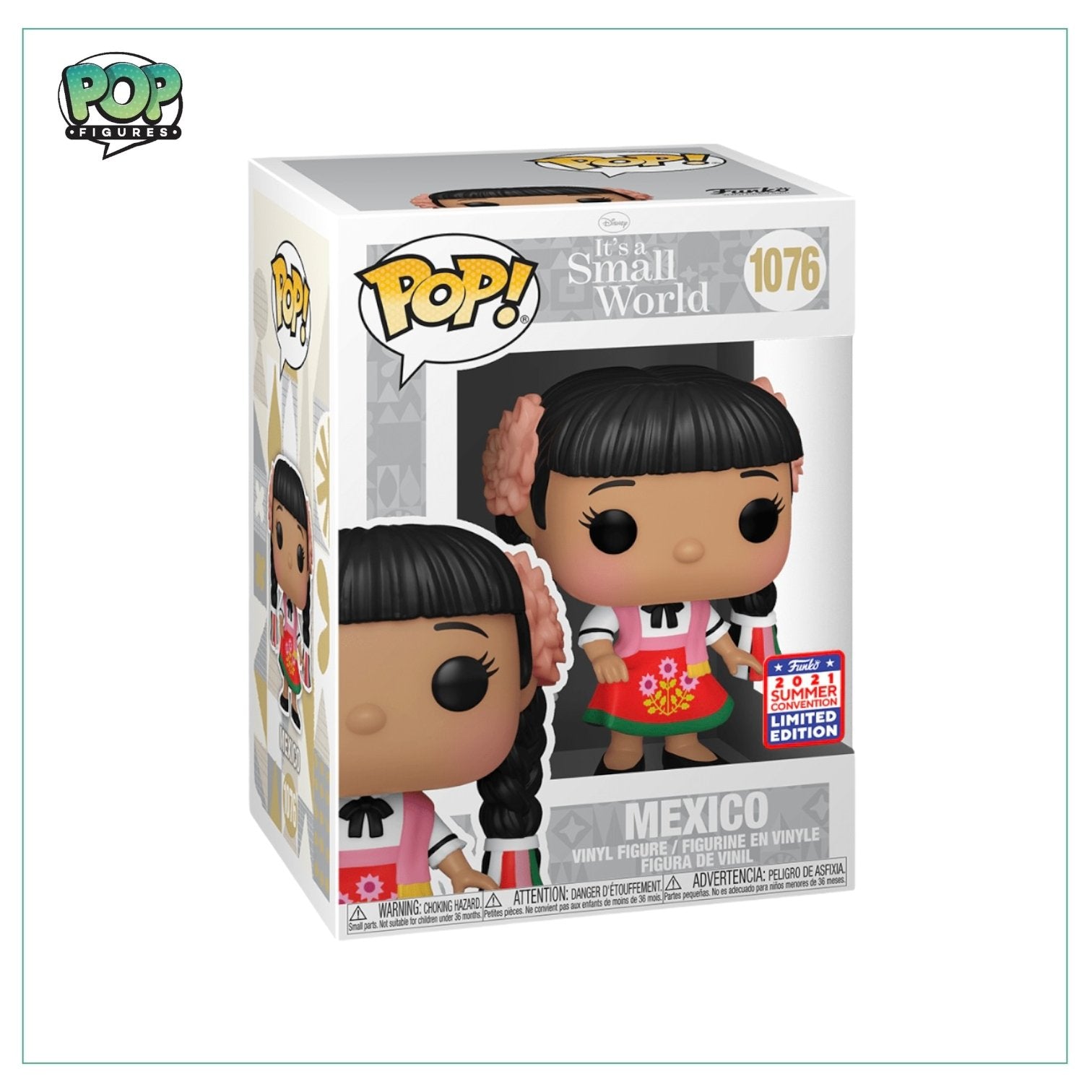 Mexico #1076 Funko Pop! Disney It’s A Small World - 2021 Virtual Funkon (Shared Sticker) - PREORDER - Pop Figures | Funko | Pop Funko | Funko Pop