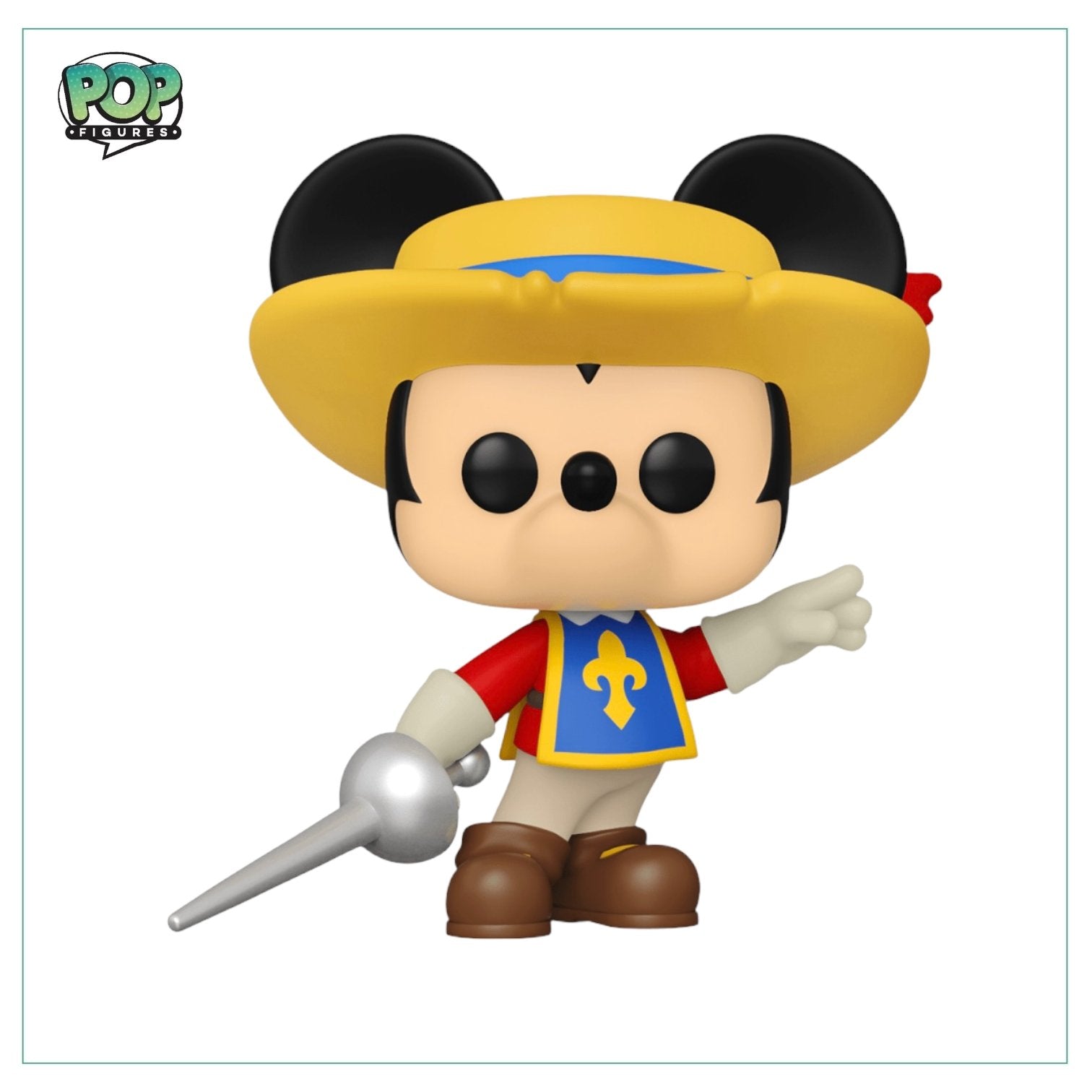 Mickey Mouse #1042 Funko Pop! Disney The Three Musketeers - 2021 Virtual Funkon (Shared Sticker) - PREORDER - Pop Figures | Funko | Pop Funko | Funko Pop