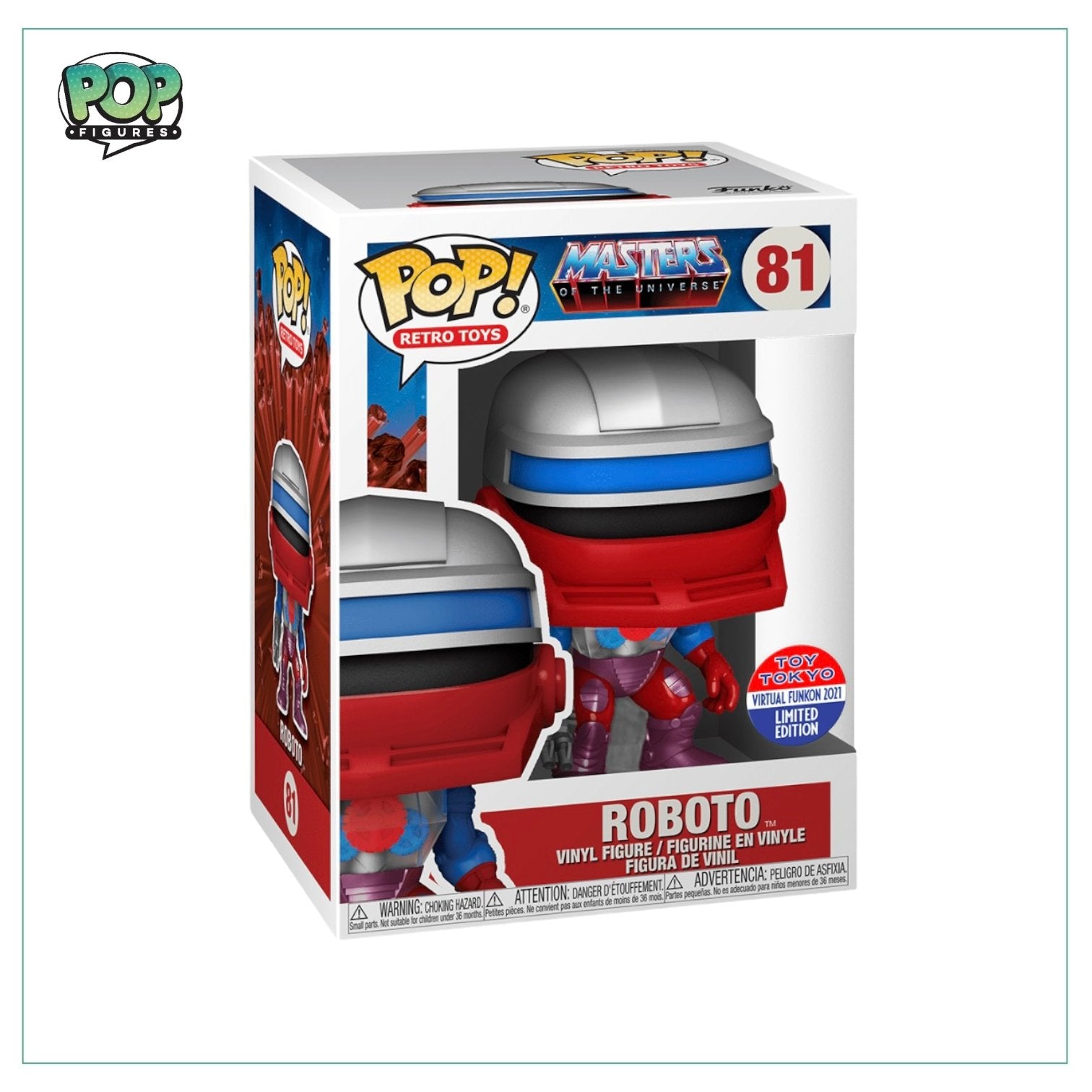 Roboto #81 Funko Pop! Masters of the Universe - 2021 Virtual Funkon (Toy Tokyo) - PREORDER - Pop Figures | Funko | Pop Funko | Funko Pop