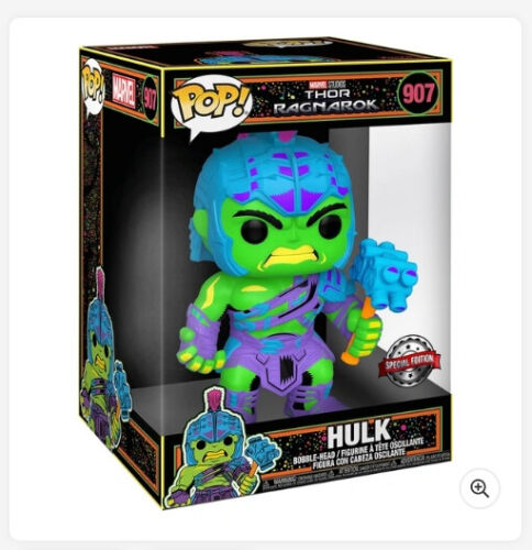 Hulk #907 Deluxe 10" Funko Pop! Thor: Ragnarok - Blacklight - Special Edition - 8/10