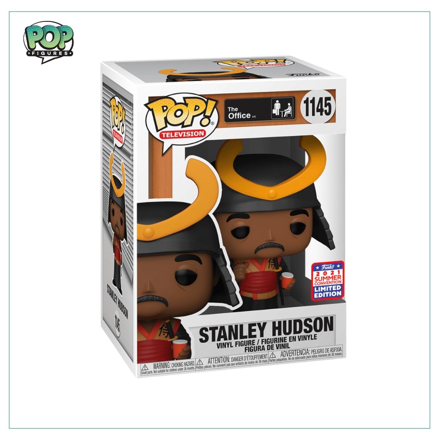 Stanley Hudson (Samurai) #1145 Funko Pop! The Office - 2021 Virtual Funkon (Shared Sticker) - PREORDER - Pop Figures | Funko | Pop Funko | Funko Pop