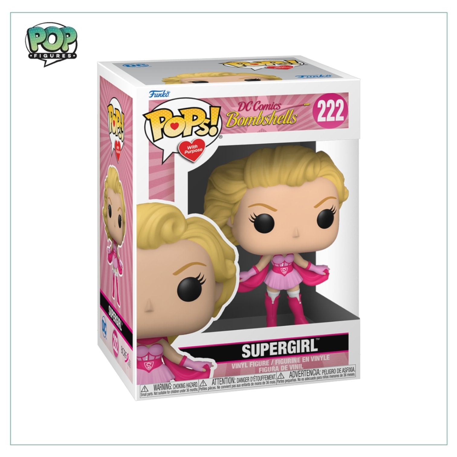 Supergirl #222 Funko Pop! Breast Cancer Awareness: DC Bombshells - PREORDER - Pop Figures | Funko | Pop Funko | Funko Pop