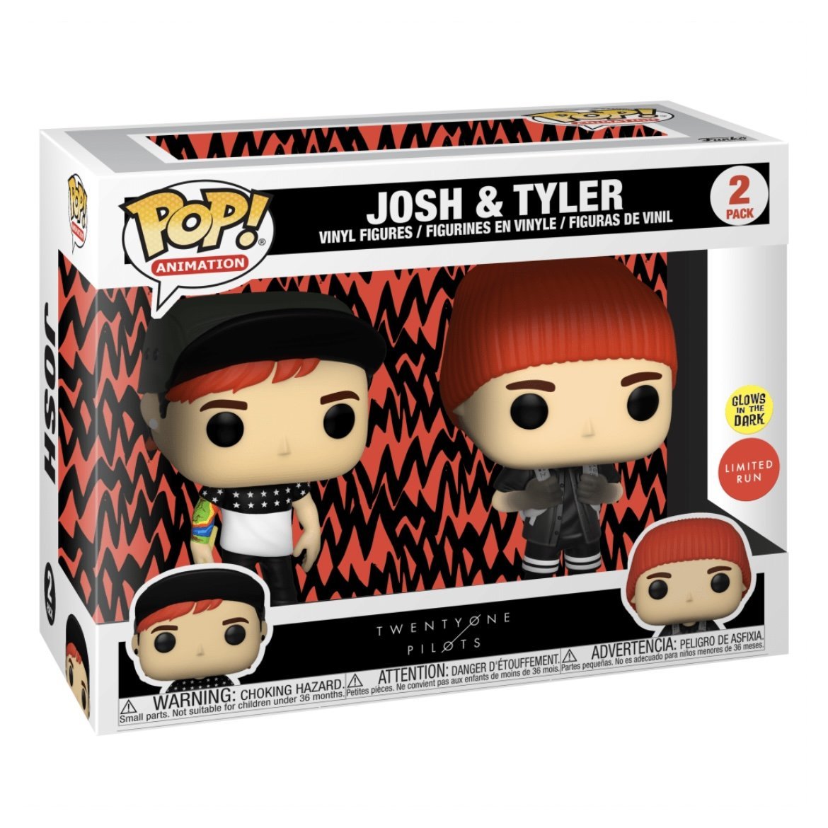 Twenty One Pilots - Tyler & Josh 2 Pack GITD - GameStop Exclusive - PREORDER - Pop Figures | Funko | Pop Funko | Funko Pop