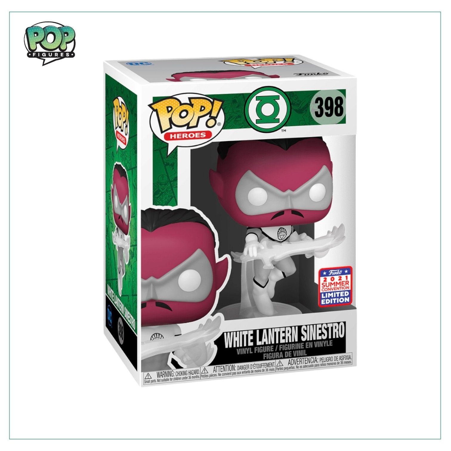 White Lantern Sinestro #398 Funko Pop! Green Lantern - 2021 Virtual Funkon (Shared Sticker) - PREORDER - Pop Figures | Funko | Pop Funko | Funko Pop