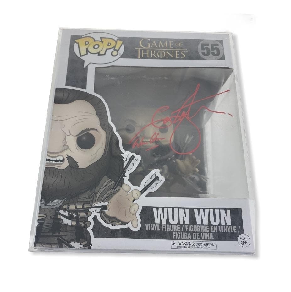 Wun Wun Game of Thrones Ian Whyte signed oversized pop 55 - Pop Figures