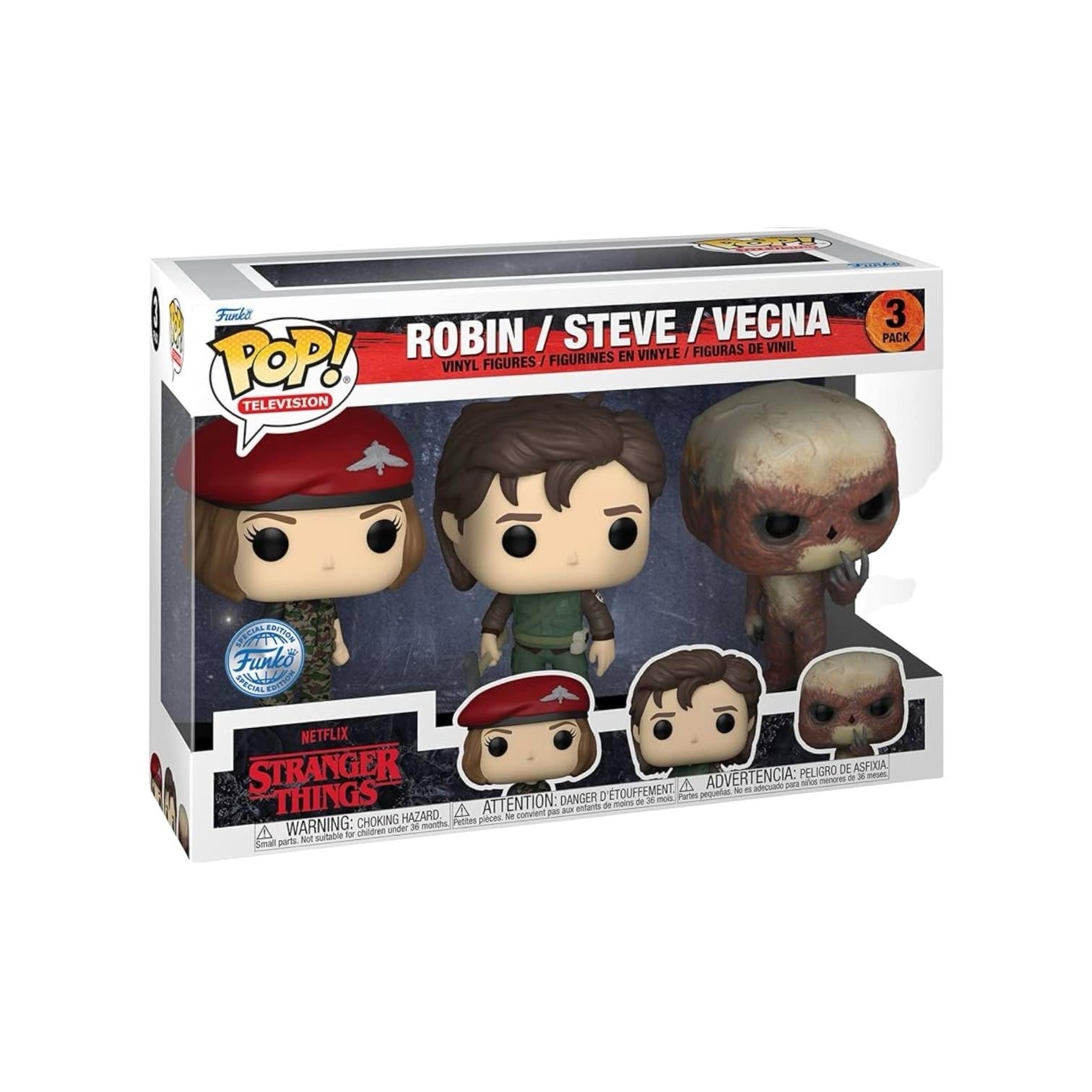 Robin / Steve / Vecna Deluxe Funko 3 Pack! Stranger Things - Funko Special Edition - Pop Figures Exclusive