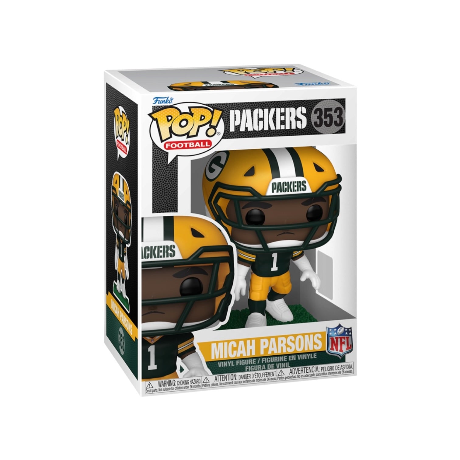 Micah Parsons ( Green & Yellow Uniform) #353 Funko Pop - Green Bay Packers - PREORDER