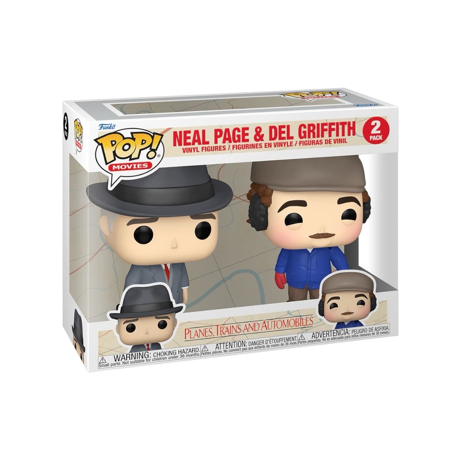 Neal Page & Del Griffith 2 pack Funko Pop - Planes, Trains and Automobiles