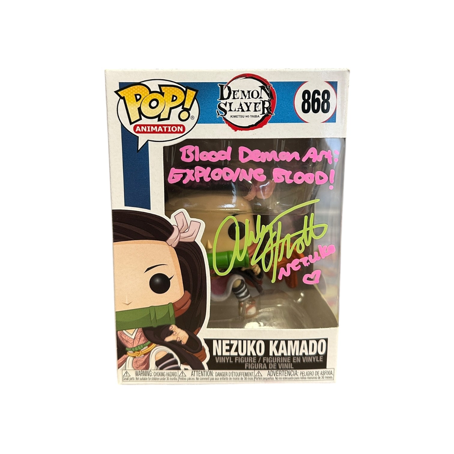 Abby Trott Signed Nezuko Kamado #868 Funko Pop! - Demon Slayer Front