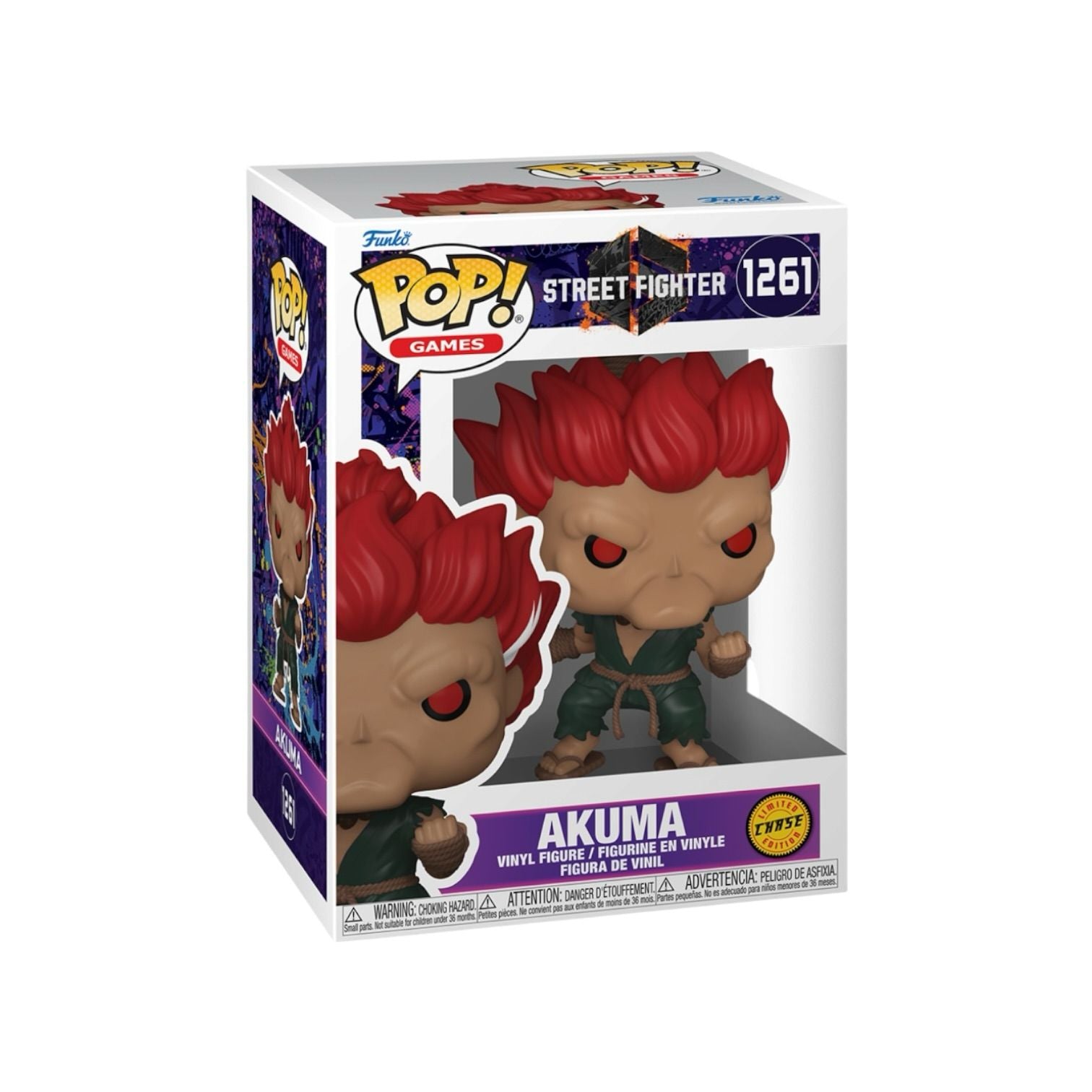 Funko Pop! vinyl figure of Akuma from Street Fighter in packaging on a white background