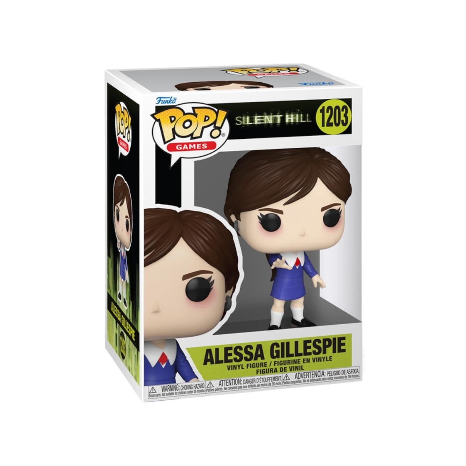 Funko Pop! vinyl figure packaging for Alessa Gillespie from Silent Hill on a white background