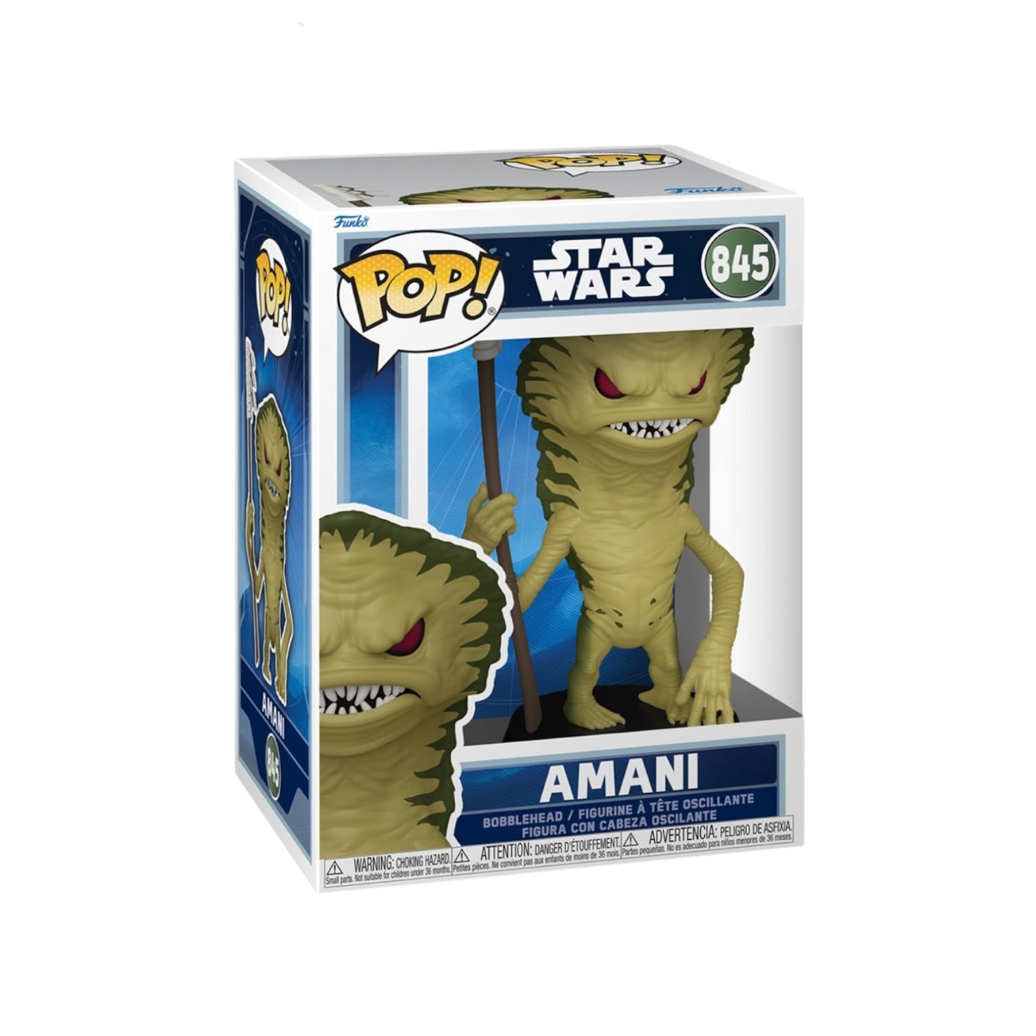 Funko Pop! Star Wars: Amani Boba-Seytulla figure in its original window box packaging, number 845.
