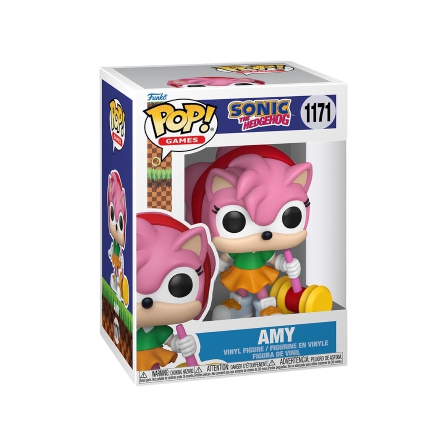 Funko Pop! vinyl figure packaging featuring Amy from Sonic the Hedgehog