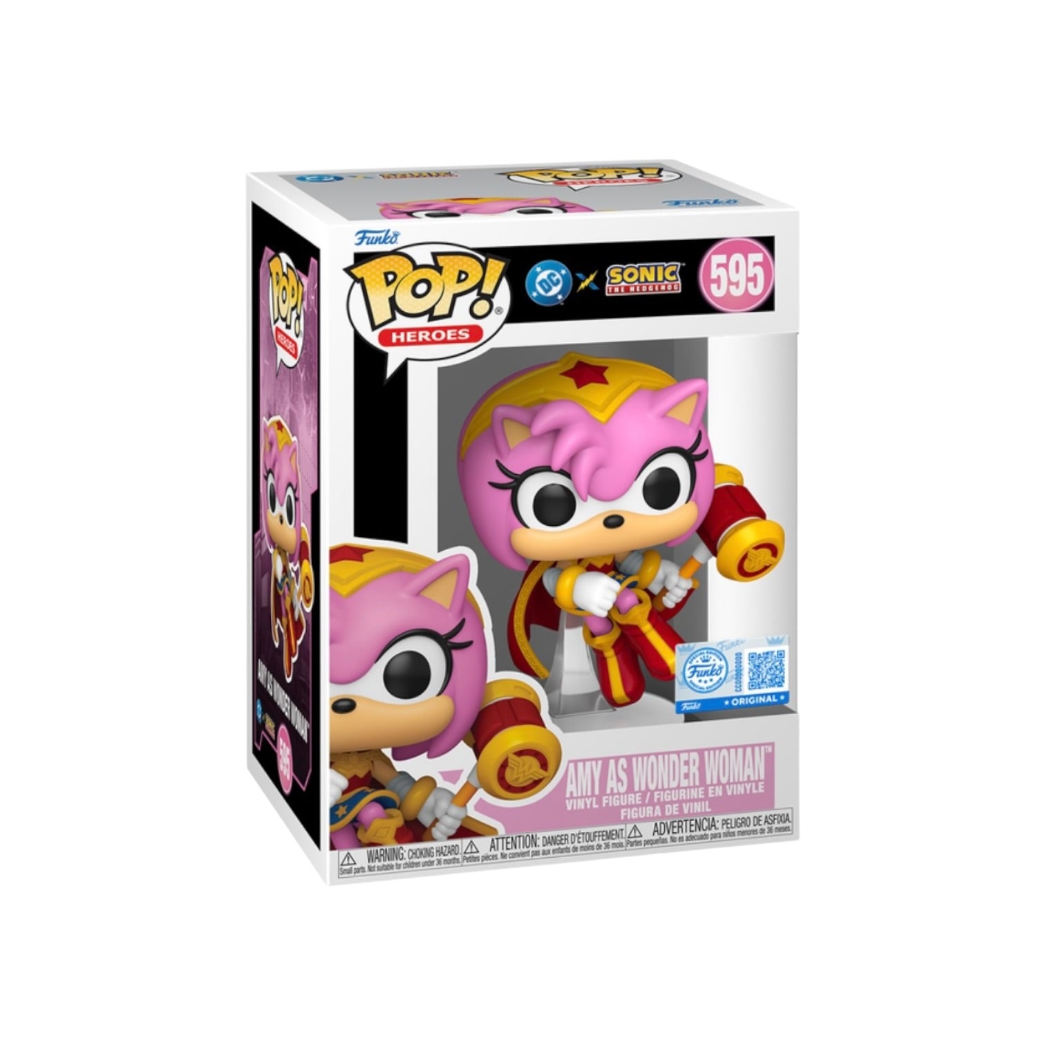 Amy as Wonder Woman #595 Funko Pop! - DC X Sonic the Hedgehog - Funko Exclusive Box