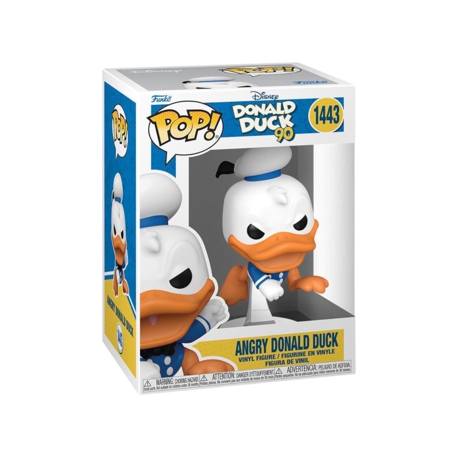  Angry Donald Duck Funko Pop! figure celebrating his 90th anniversary, featuring his classic blue sailor outfit and scowl.