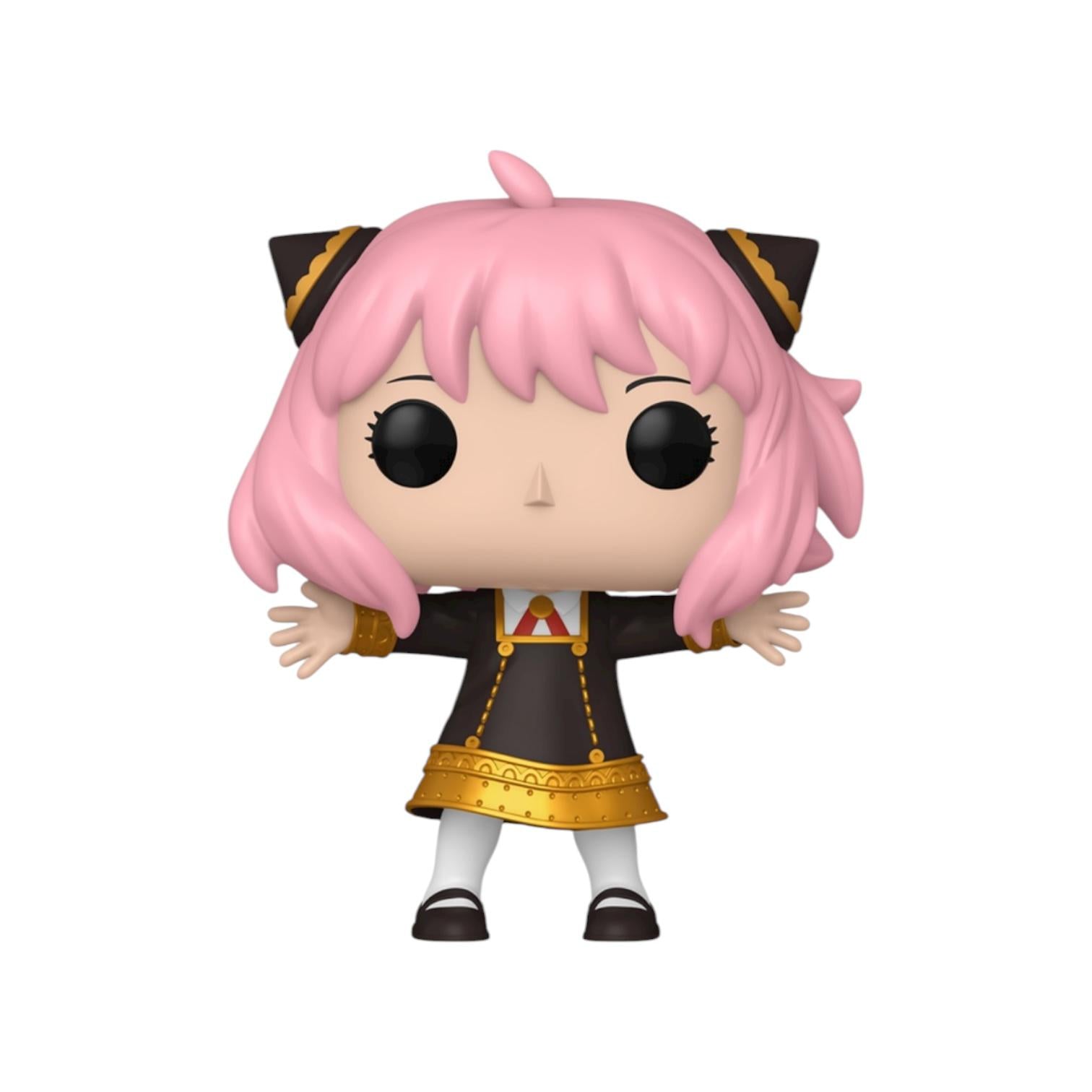 Funko Pop! vinyl figure with pink hair and cat ears on a white background