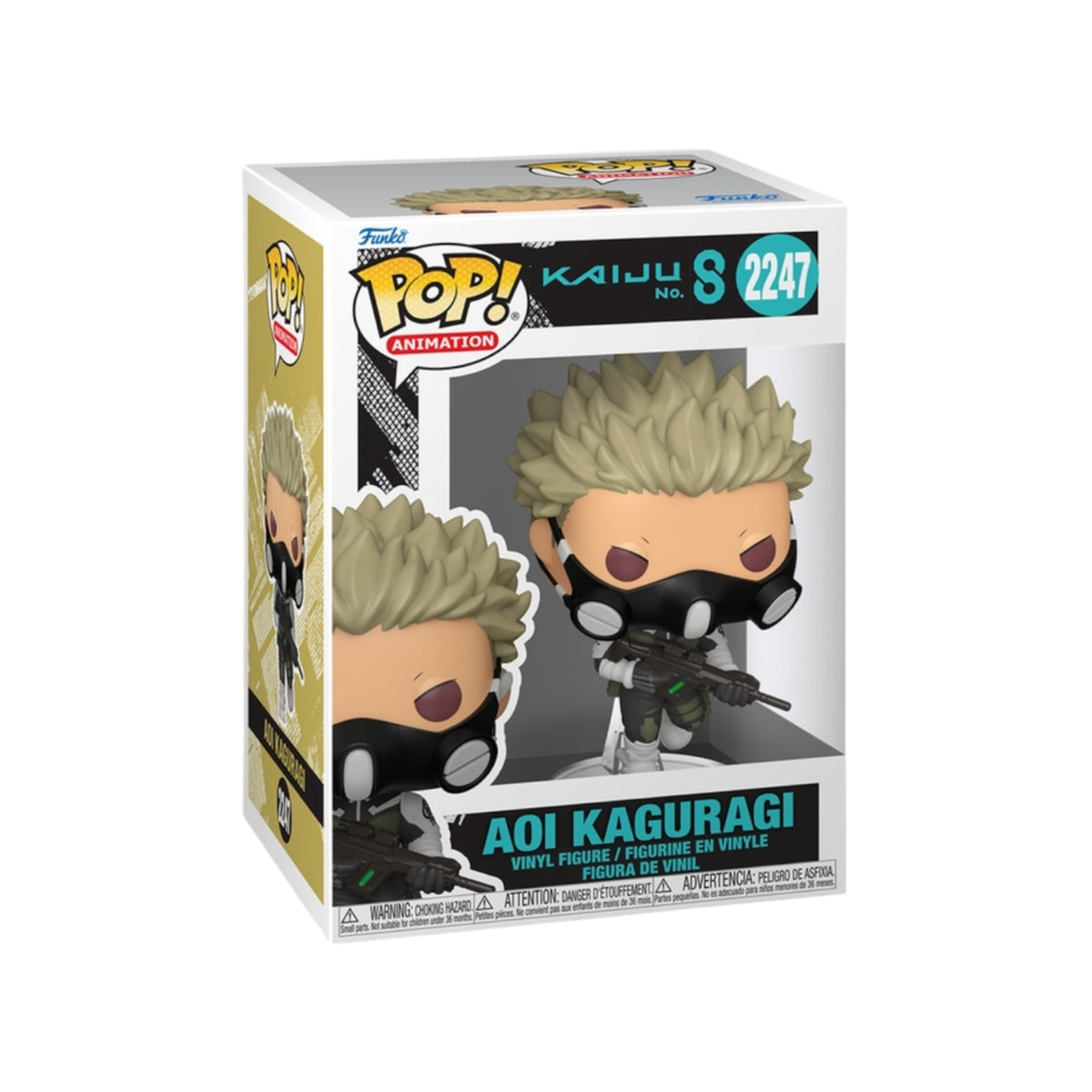 Aoi Kaguragi #2247 Funko Pop! figure from Kaiju No.8, featuring a stylized design and vibrant colors.