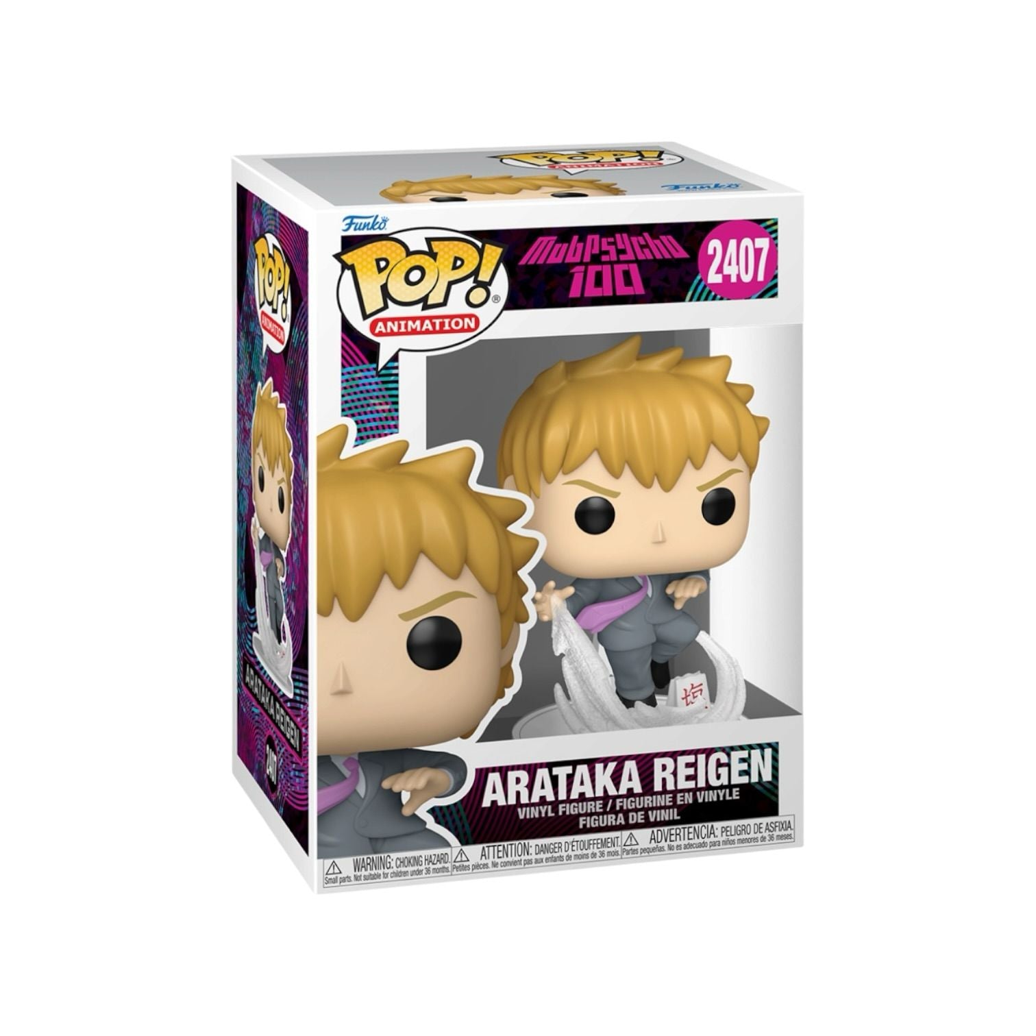 Funko Pop! vinyl figure packaging with character illustration on a white background