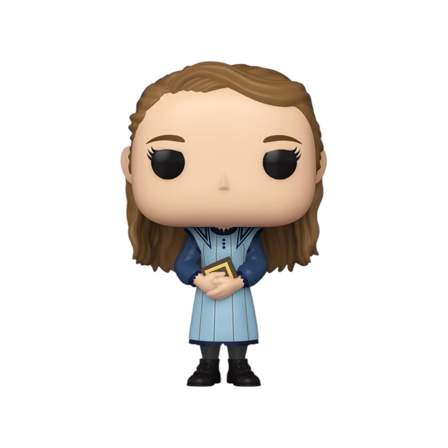 Funko Pop! vinyl figure of a character with long brown hair and a blue outfit on a white background