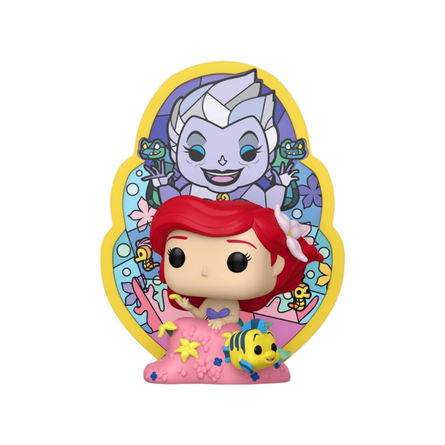 Funko Pop! vinyl figure of a character with red hair and a purple creature in the background on a white background