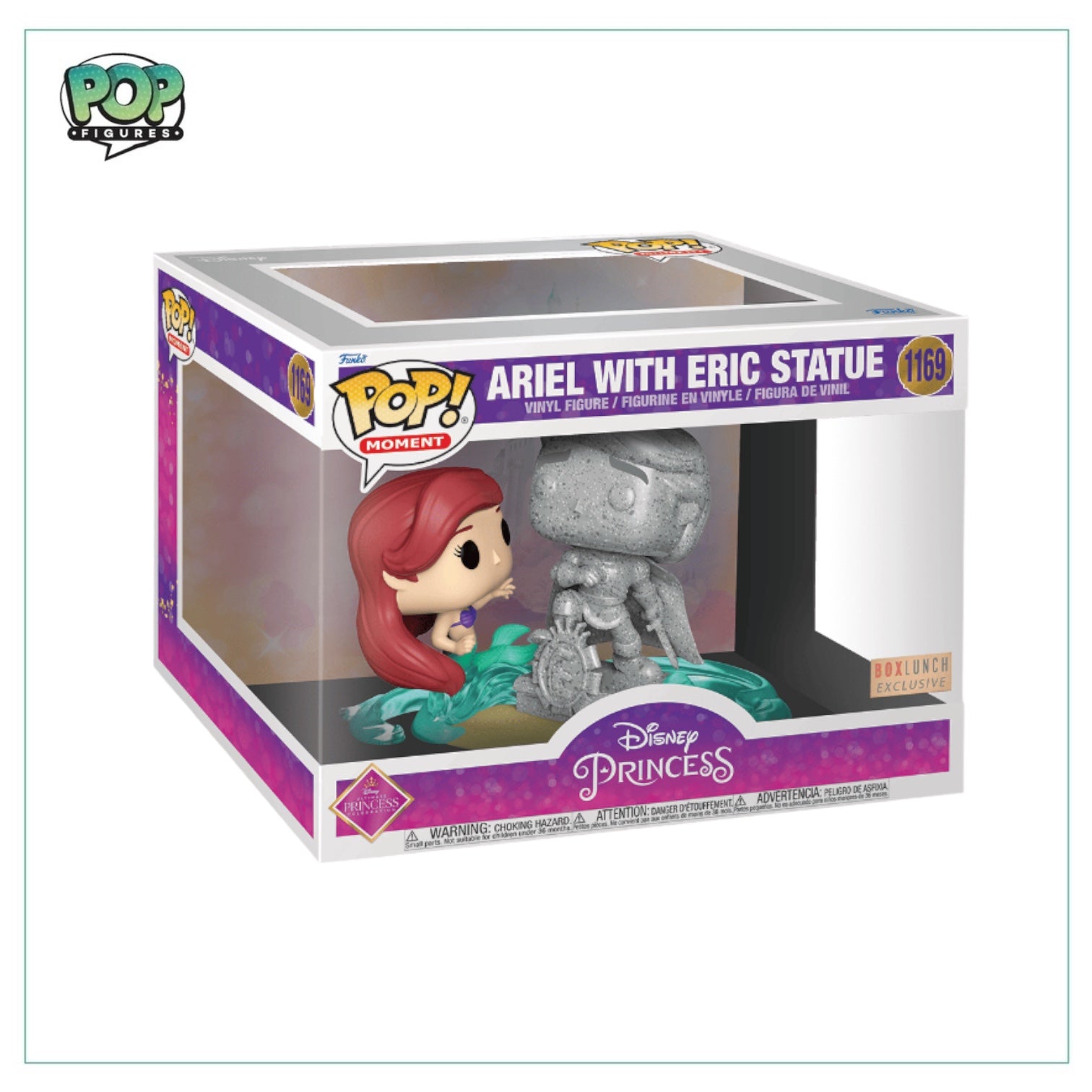 Ariel and Eric statue from Disney, featuring the couple in a romantic pose, exclusive to BoxLunch.