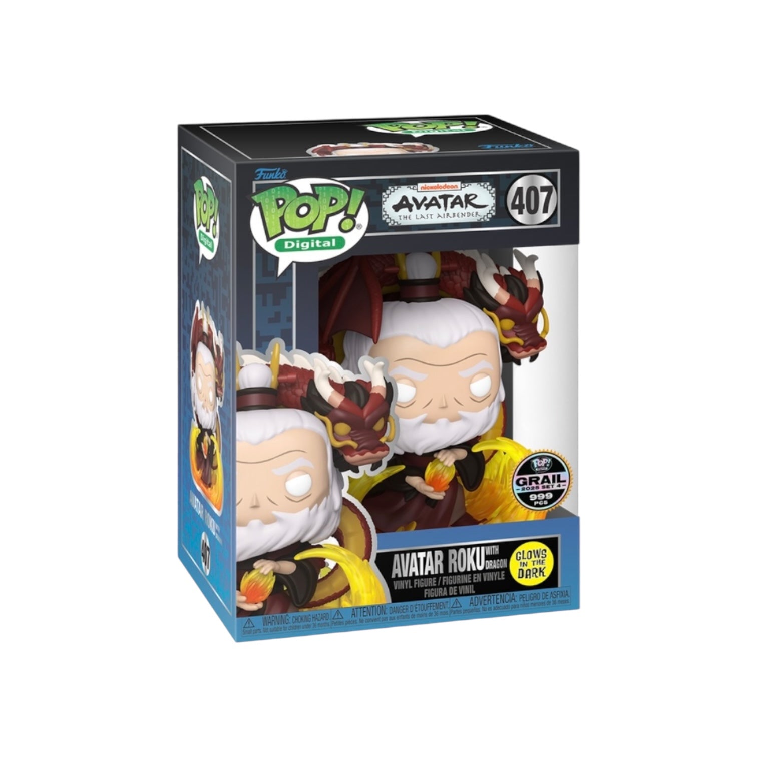 Avatar Roku with Dragon #407 (Glows in the Dark) Funko Pop! - Avatar: The Last Airbender - NFT Release Exclusive LE971 Pcs Box