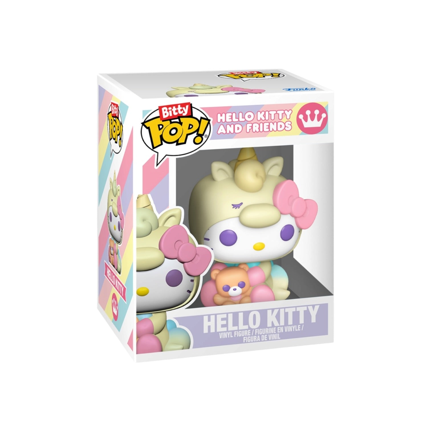 Hello Kitty Unicorn Bitty Pop and Accessory Funko Keychain - Hello Kitty - PREORDER
