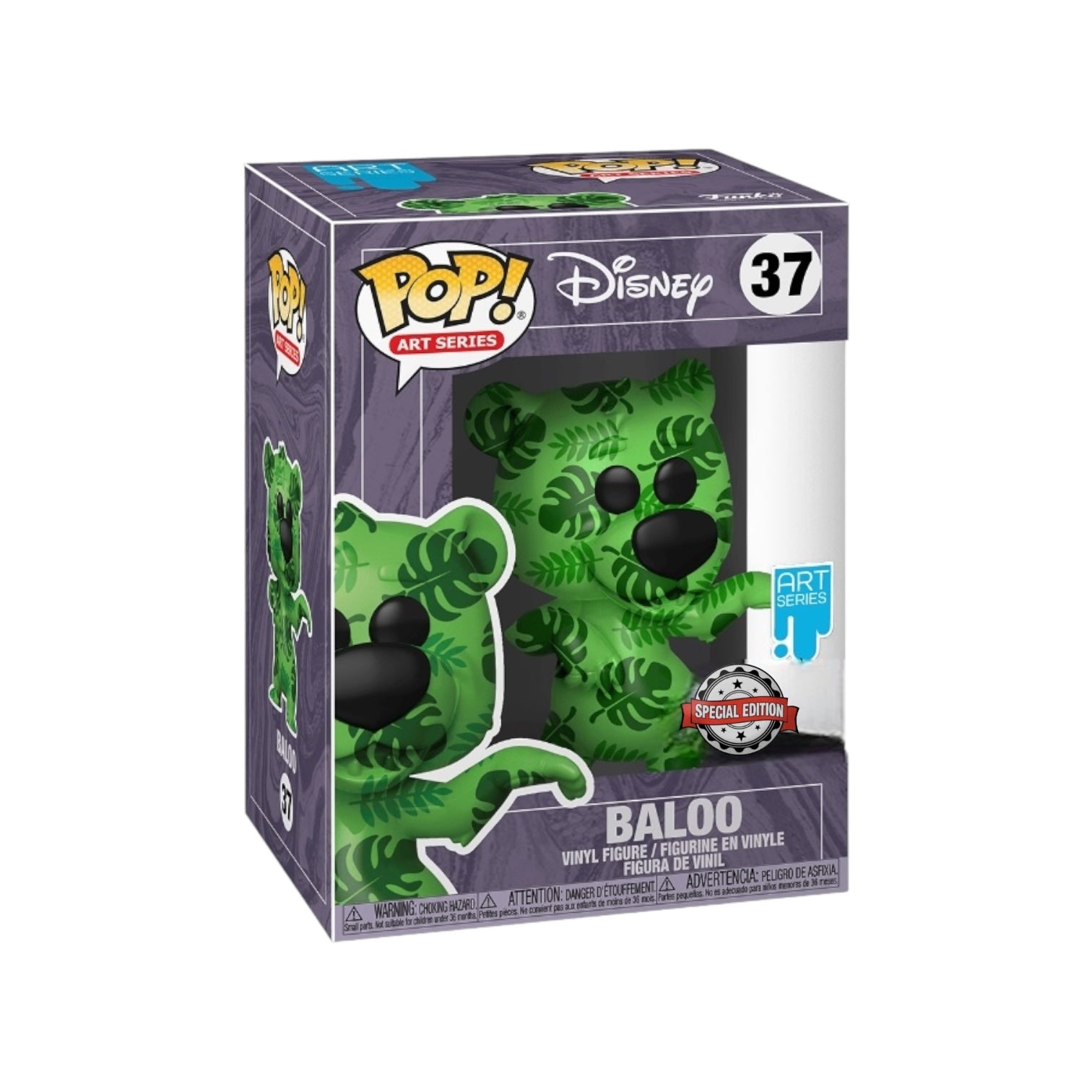Funko Pop! figure of Baloo from The Jungle Book, featuring the bear in a playful pose with vibrant colors.