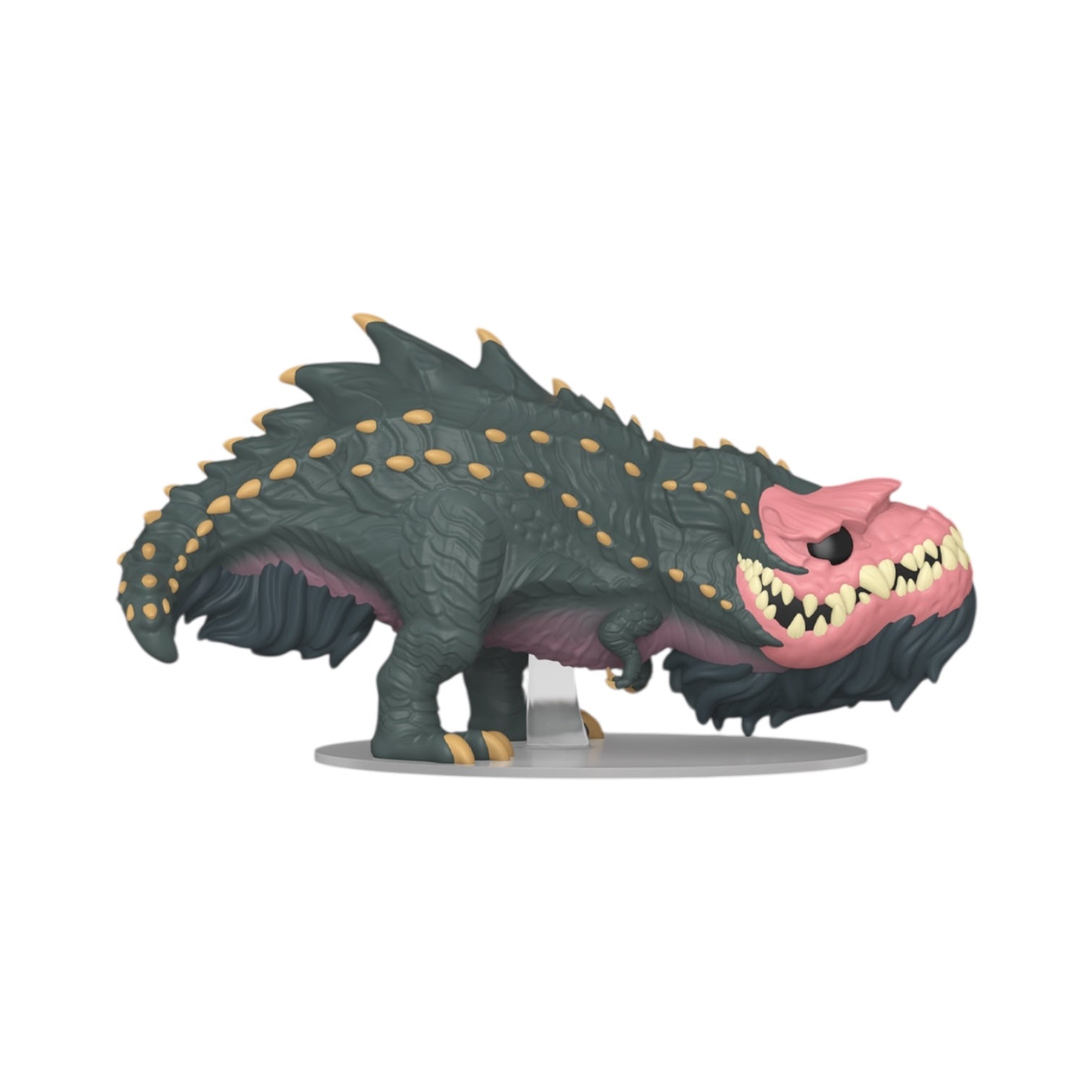 Dinosaur-like creature figurine on a white background