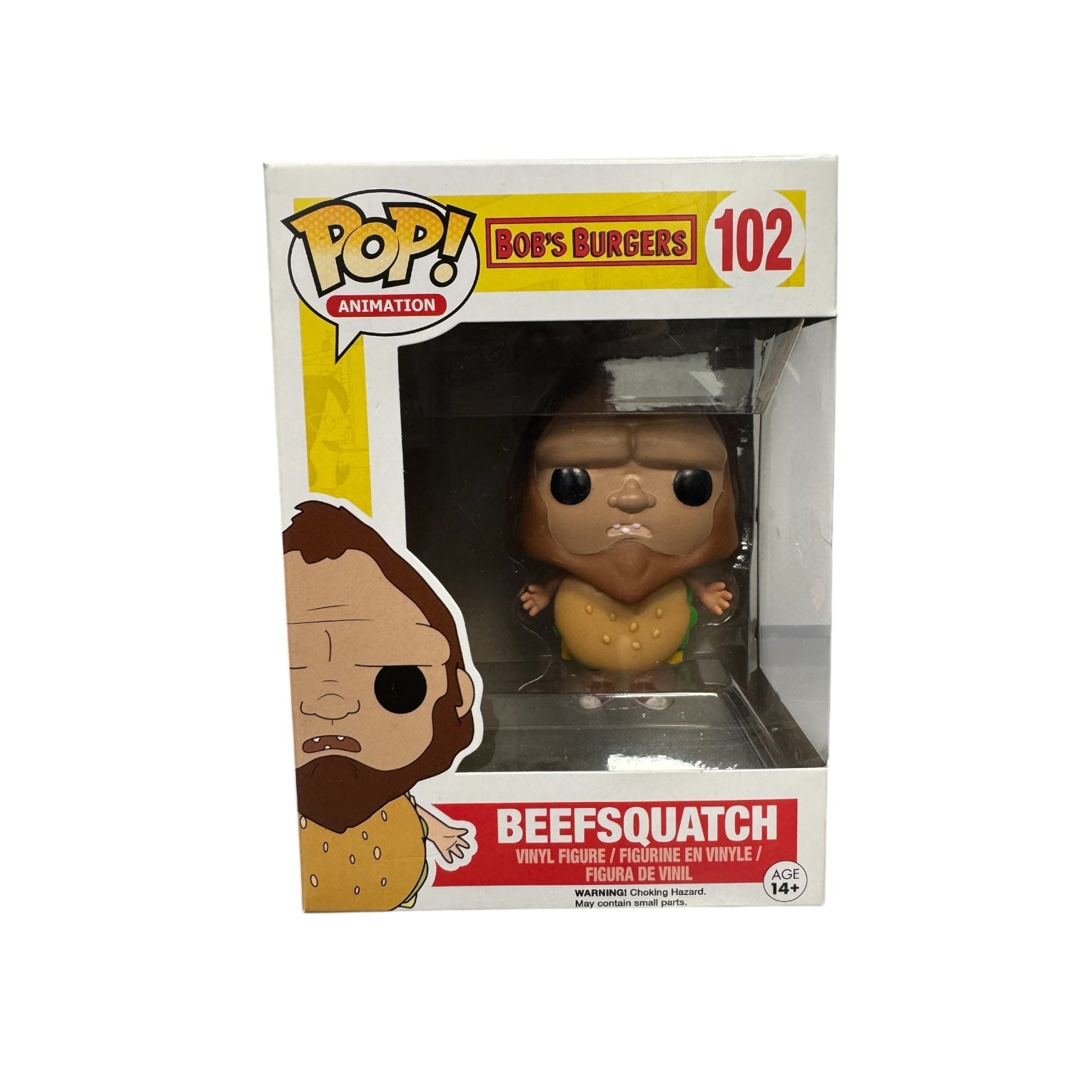 Beefsquatch Bob's Burgers Funko Pop! #102 - Sasquatch dressed as a beefburger. 