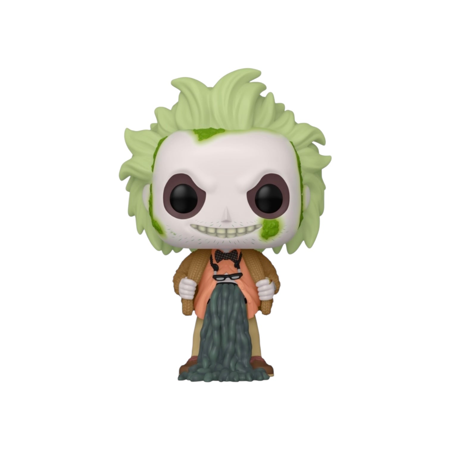 Funko Pop! vinyl figure with green hair and a brown outfit on a white background