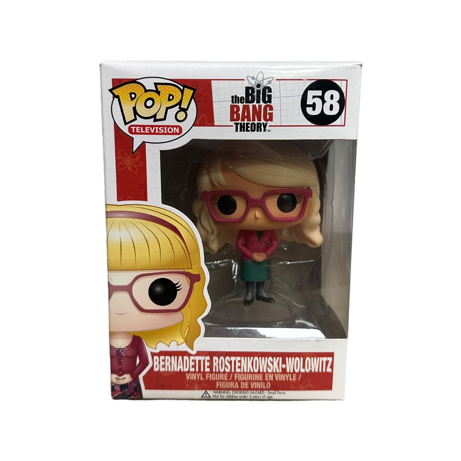 Bernadette Rostenkowski-Wolowitz Funko Pop! #58 from The Big Bang Theory, released in 2013, rated 7.5/10 condition.