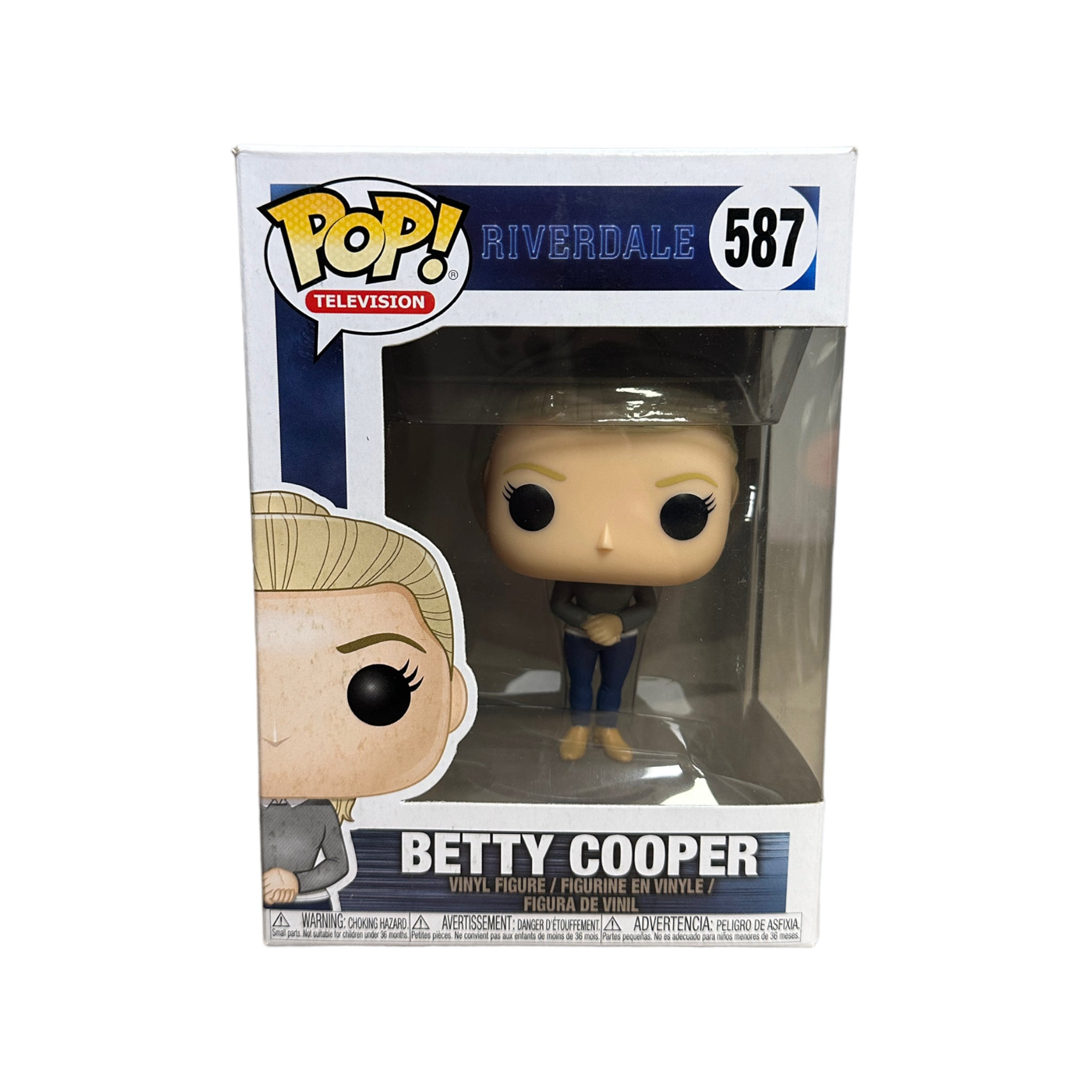 Betty Cooper Funko Pop! from Riverdale, 2018 release, rated 8/10, featuring her signature look and vibrant colors.