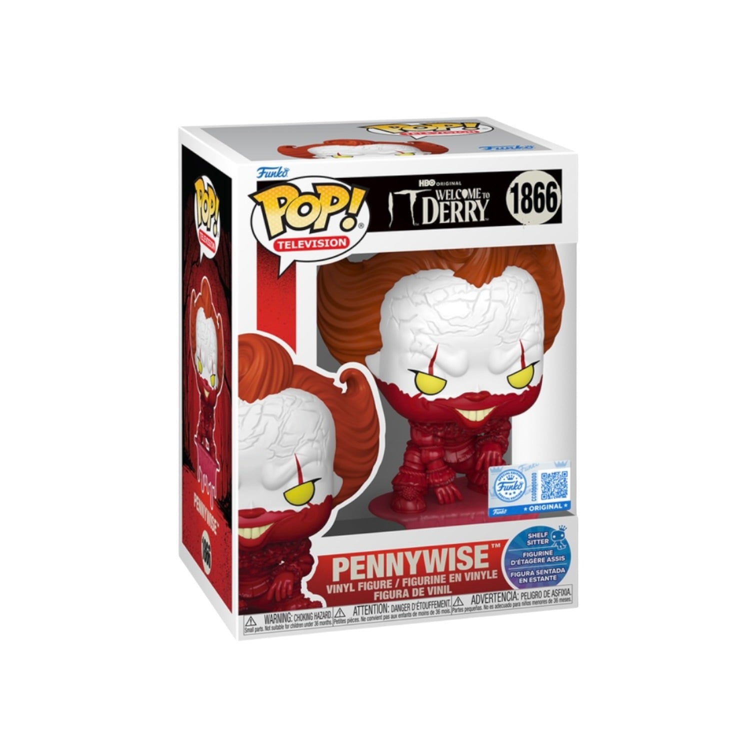 Funko Pop! vinyl figure of Pennywise from It: Chapter Two in packaging on a white background