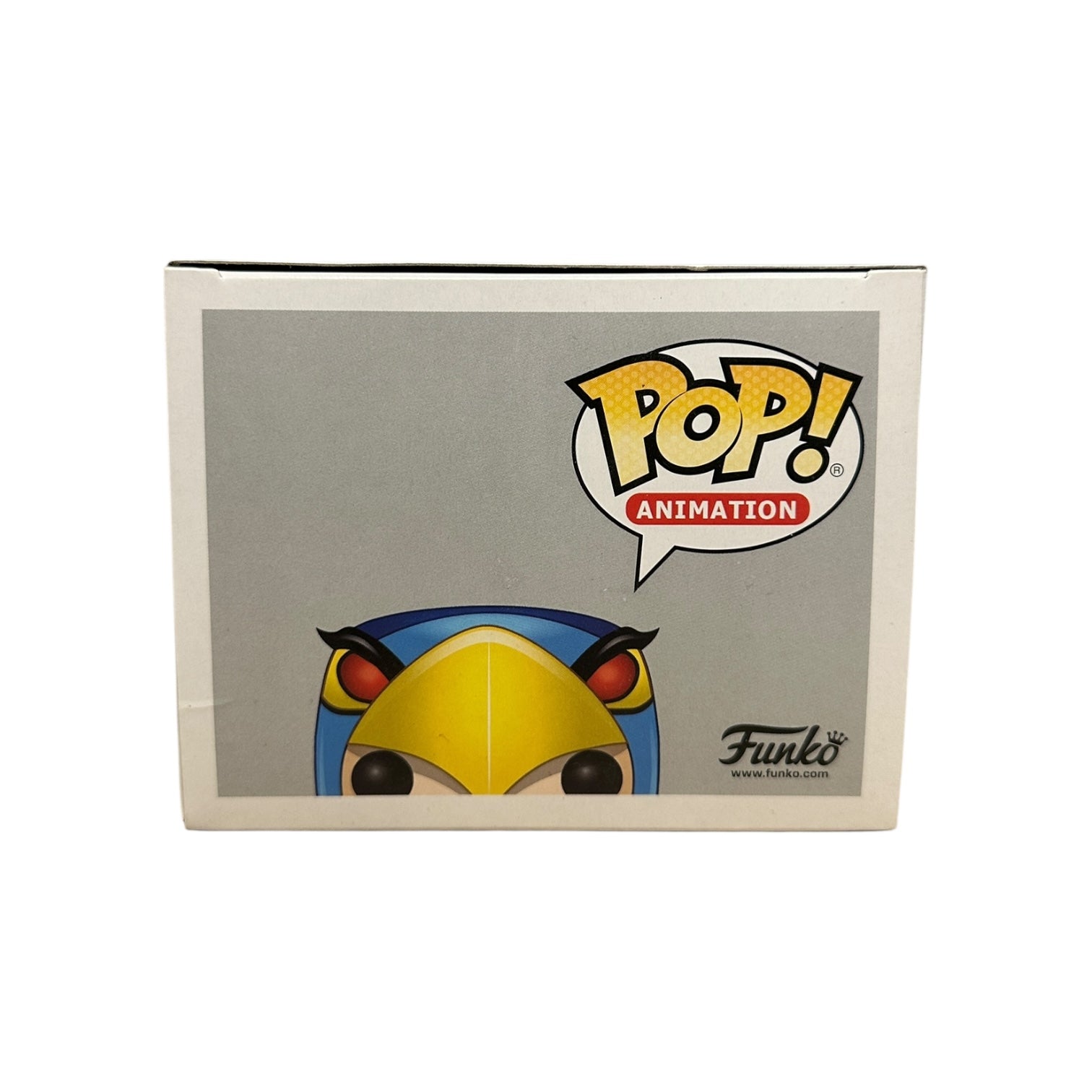 Funko pop! vinyl of Blue Falcon top of the box