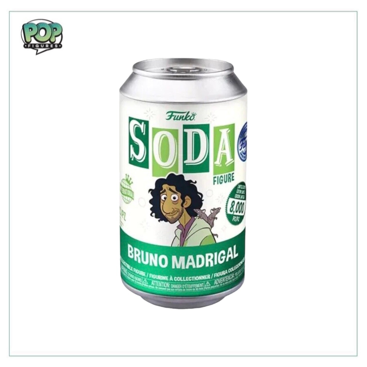 Bruno Madrigal Funko Soda Vinyl Figure from Encanto, International Special Edition, limited to 8000 pieces, chance of chase.