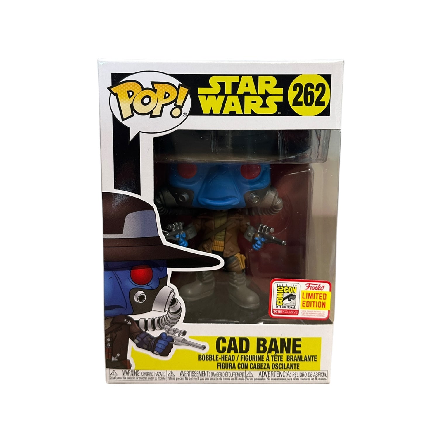 Cad Bane #262 Funko Pop! from Star Wars: The Clone Wars, SDCC 2018 Exclusive, in excellent condition (8.75/10).