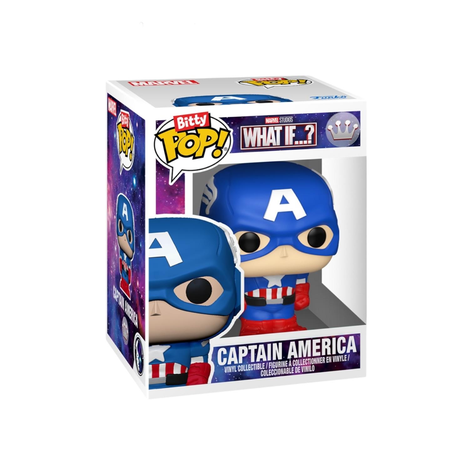 Funko Pop! Captain America figure in packaging on a white background