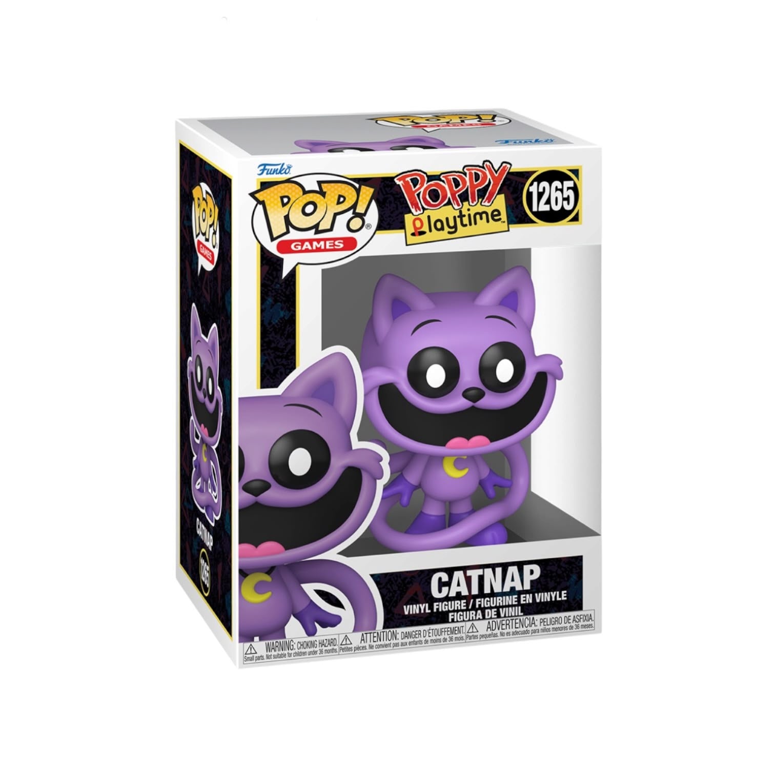 Funko Pop! vinyl figure of a purple cat character in packaging on a white background