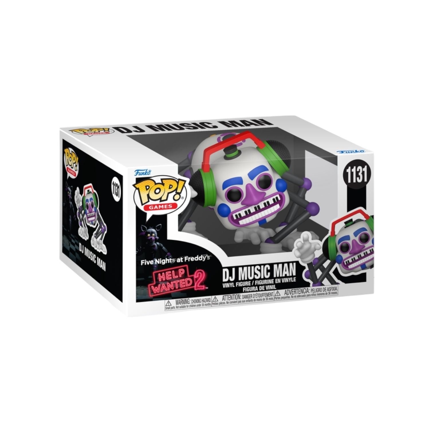 Funko Pop! vinyl figure of DJ Music Man in Five Nights at Freddy's game packaging on a white background