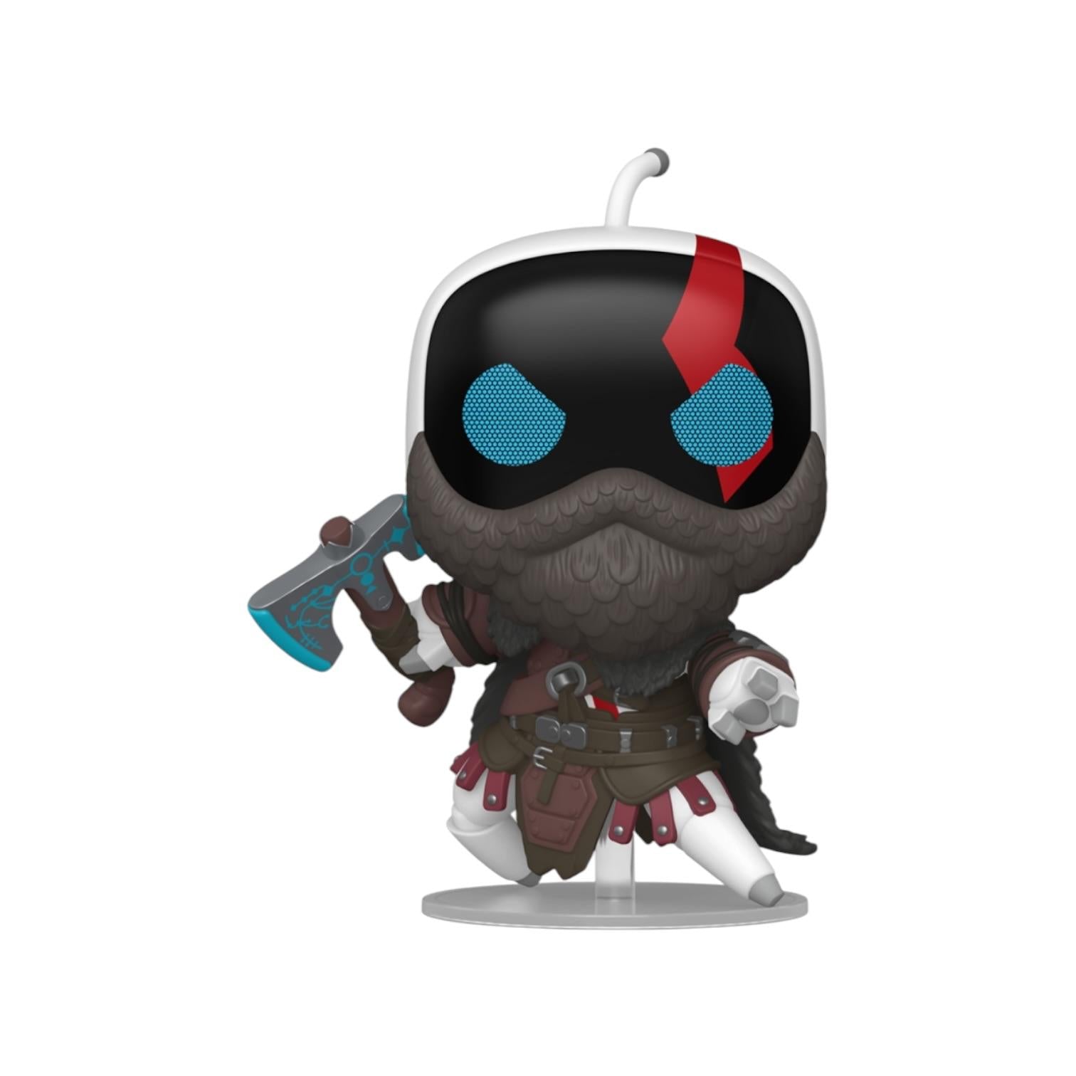 Funko Pop! vinyl figure of a character with a helmet and weapon on a white background