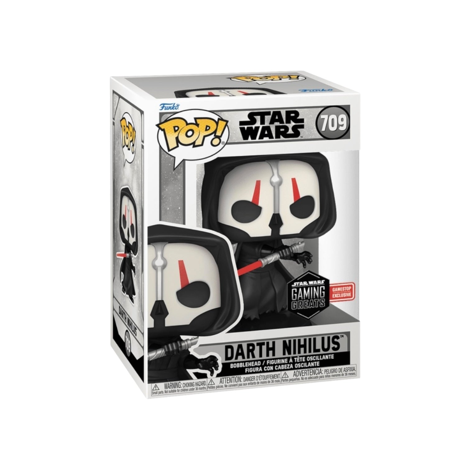 Funko Pop! packaging for Darth Nihilus from Star Wars on a white background