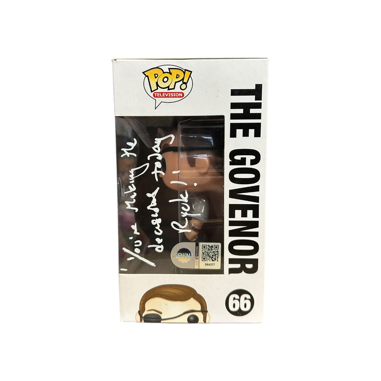 David Morrissey Signed The Governor #66 Funko Pop! - The Walking Dead Window