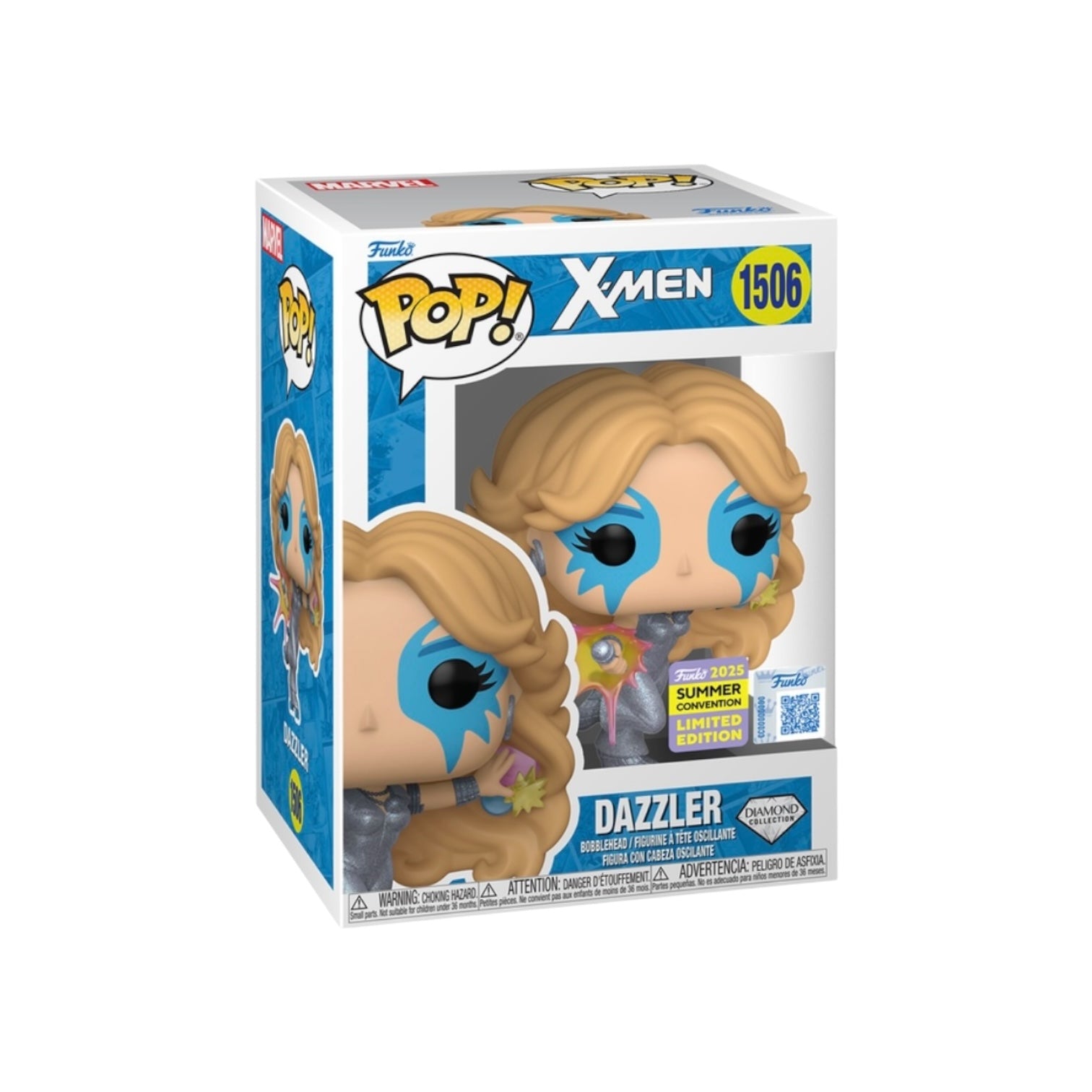 Funko Pop! vinyl figure packaging for Dazzler from X-Men series