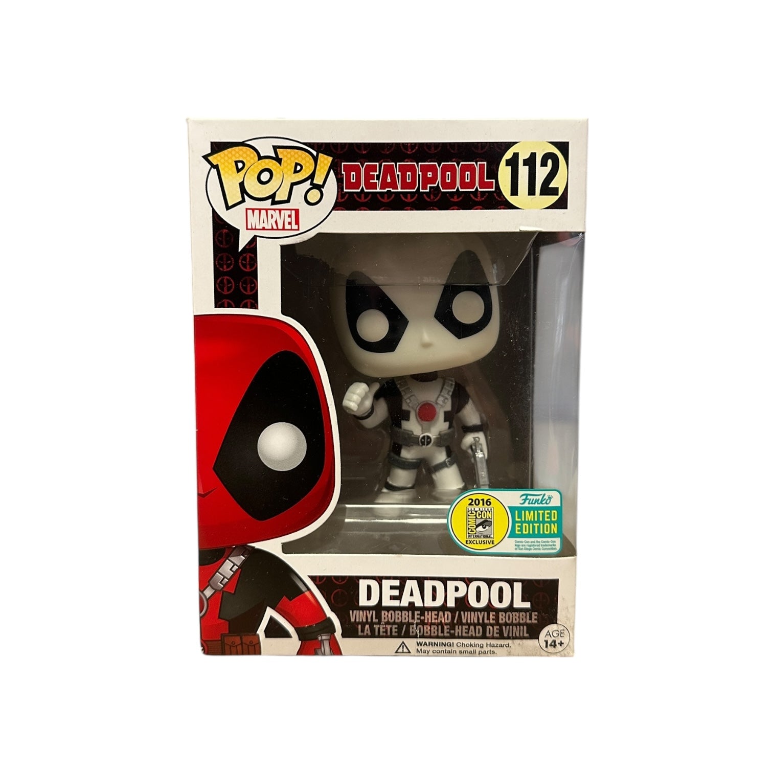 Deadpool Funko Pop! vinyl figure in packaging with Marvel logo