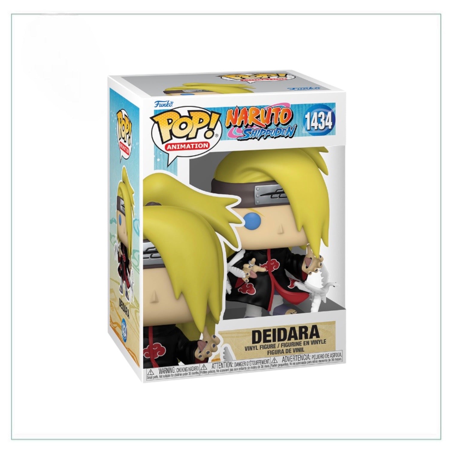 Deidara #1434 Funko Pop! figure from Naruto Shippuden, featuring his signature art style and explosive clay creations.