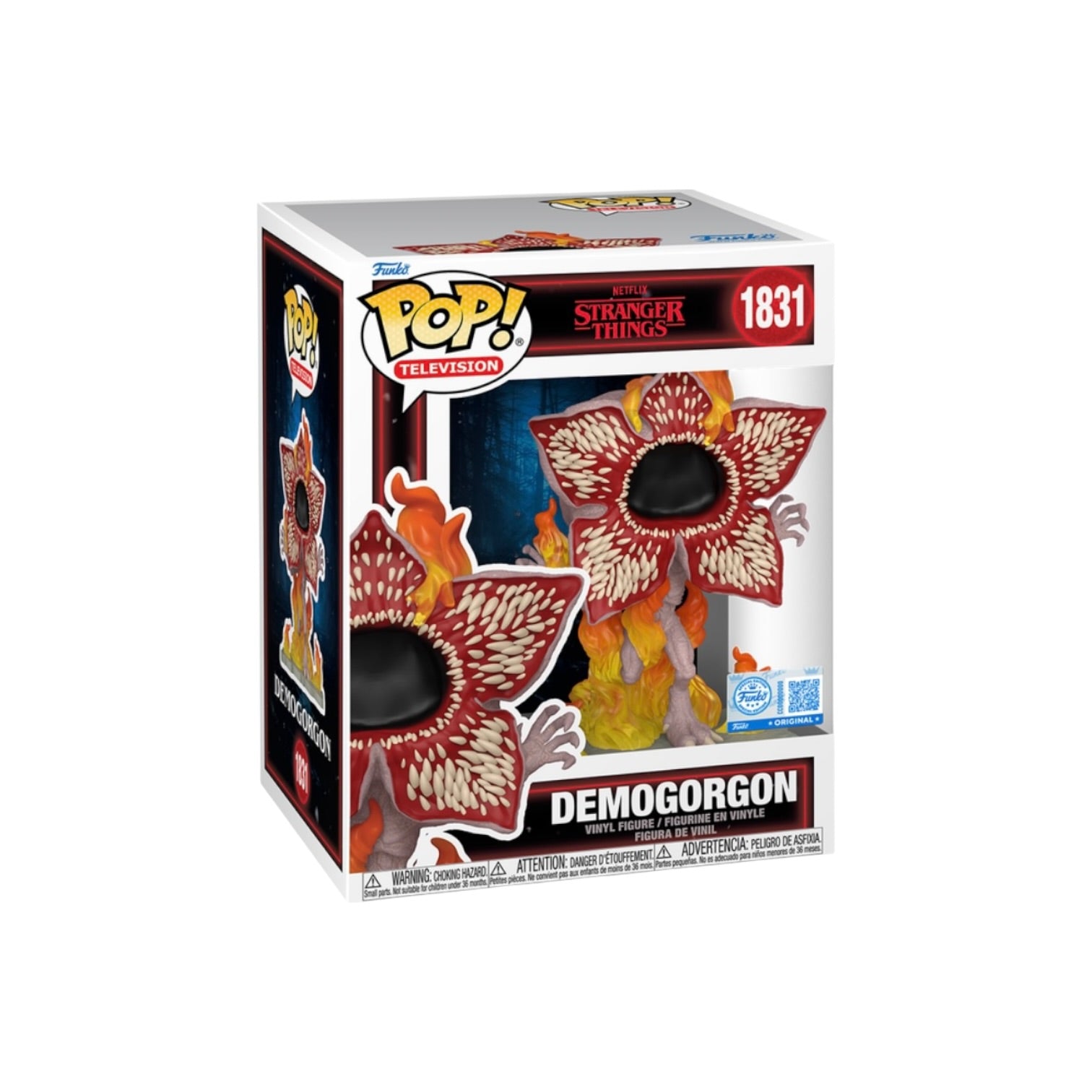 Demogorgon (on Fire) #1831 Funko Pop! Premium - Stranger Things - Funko Exclusive Box