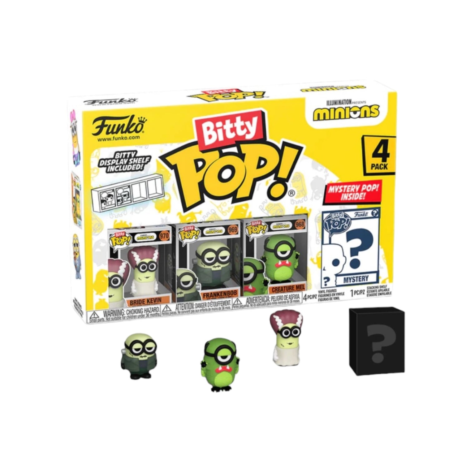 Frankenbob 4 Pack Bitty Funko POP! - Minions - Chance Of Chase - PREORDER