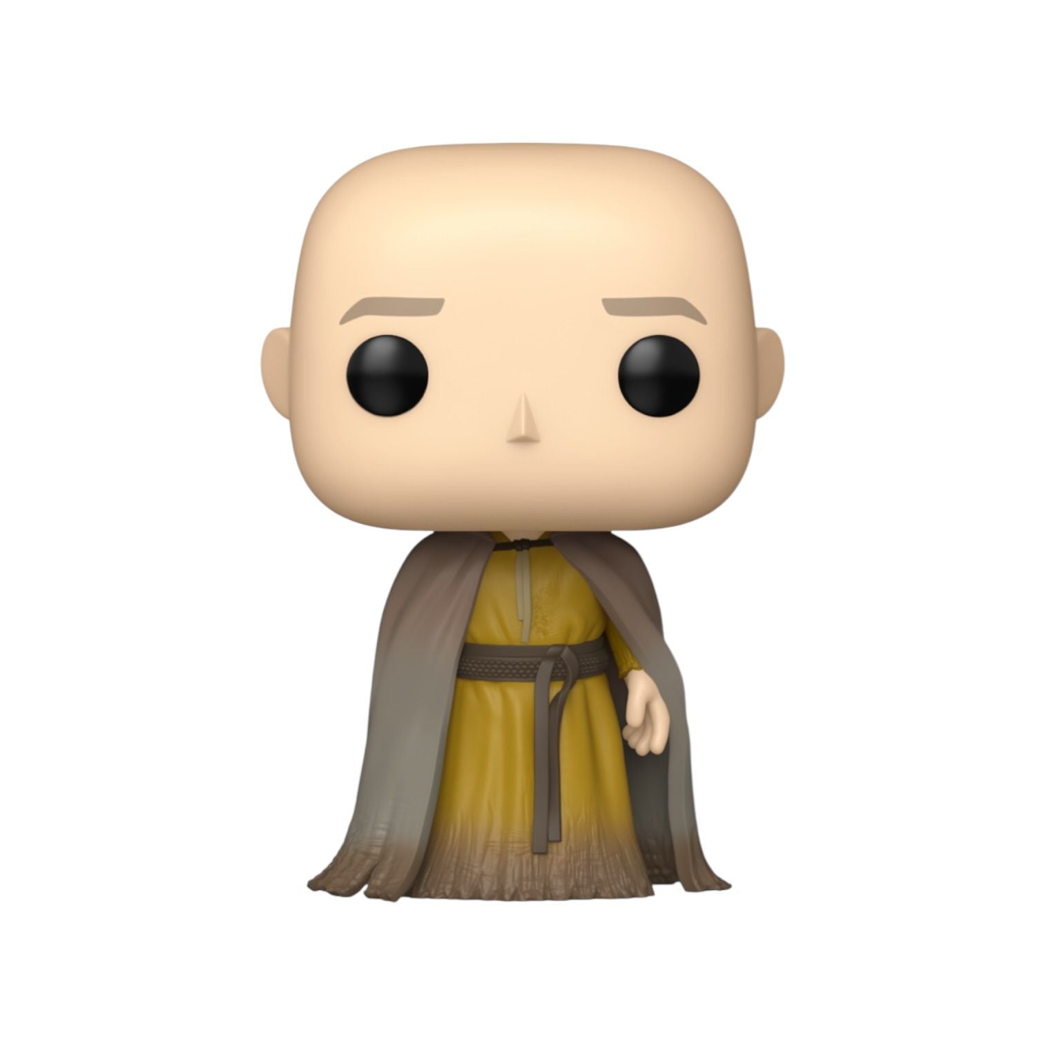 Funko Pop! vinyl figure of a character with a yellow robe and brown cloak on a white background