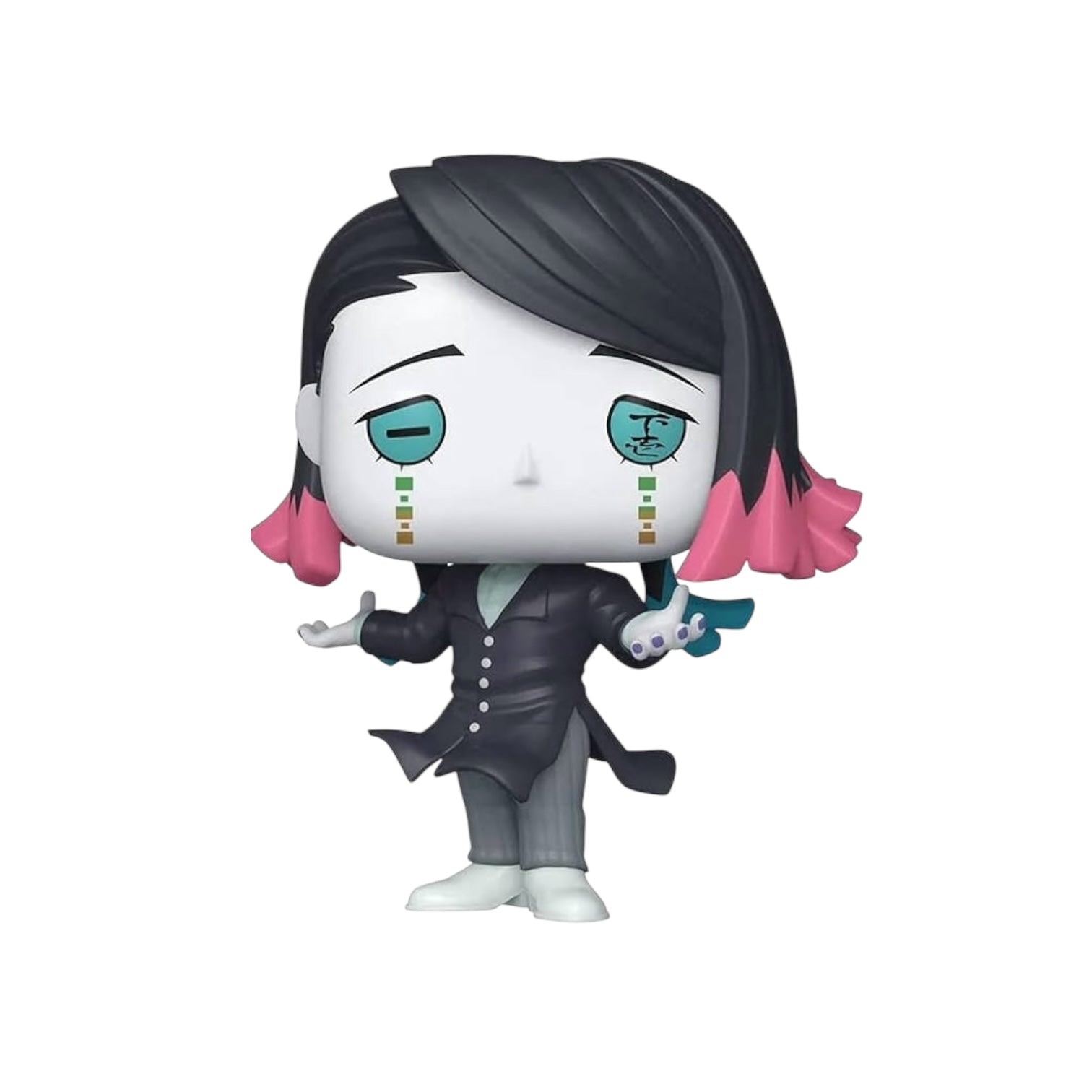Enmu Demon Slayer anime pop with black hair and pink tips. 